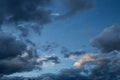 Beautiful Dramatic Cloudy Sky Early Evening Background Space