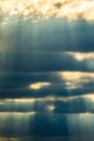 Dramatic sunset sky, sun rays Royalty Free Stock Photo