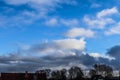 Beautiful dramatic and dark cloud formations right before an upcoming storm