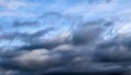 Beautiful dramatic and dark cloud formations right before an upcoming storm Royalty Free Stock Photo