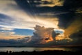 Beautiful dramatic evening sky on the sundown Royalty Free Stock Photo