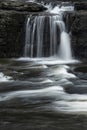 Beautiful dramatic landscape image of Aysgarth Falls in Yorkshire Dales in England during Winter morning Royalty Free Stock Photo