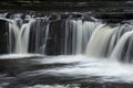 Beautiful dramatic landscape image of Aysgarth Falls in Yorkshire Dales in England during Winter morning Royalty Free Stock Photo