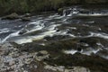 Beautiful dramatic landscape image of Aysgarth Falls in Yorkshire Dales in England during Winter morning Royalty Free Stock Photo