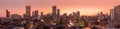 A beautiful and dramatic panoramic photograph of the Johannesburg inner city skyline Royalty Free Stock Photo