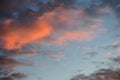 Beautiful and dramatic red clouds sky at sunset Royalty Free Stock Photo