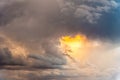 Beautiful dramatic stormy clouds at sunset Royalty Free Stock Photo