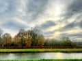 Beautiful dramatic sunset from the quay Royalty Free Stock Photo