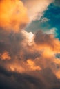 Beautiful dramatic winter cloudscape background Royalty Free Stock Photo