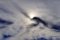 Beautiful and dramtic thunderstorm cloud formations hgih in the sky