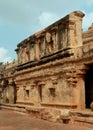 Beautiful dravidian architecture work in the ancient Brihadisvara Temple in Thanjavur, india. Royalty Free Stock Photo