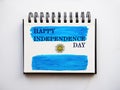 Beautiful drawing of the Argentine Flag. Greeting card Royalty Free Stock Photo
