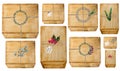 Beautiful drawing of boxes with gifts. Close-up Royalty Free Stock Photo