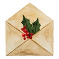 Beautiful drawing of a mail envelope. Close-up