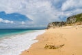 Beautiful Dreamland Beach Bali, with clean sand and rocks.