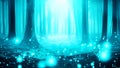 Fantasy Fairytale Magical Aqua Blue Green Forest