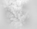 Beautiful dreamy sky with soft light grey clouds and smoke over them. Royalty Free Stock Photo