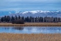 Beautiful, dreary landscape at Lee Metcalf National Wildlife Refuge, Montana, USA