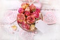 Beautiful dried roses background Royalty Free Stock Photo