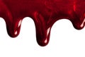 Drip red mother of pearl nail Polish.Stylish samples of cosmetics for advertising.