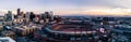 Beautiful drone photo of Denver Colorado at sunset Royalty Free Stock Photo