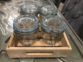 A beutiful dry fruits jars with tray