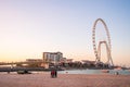 Beautiful Dubai eye or Ain Dubai on the Jumeirah beach at sunset