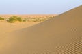 Beautiful dunes of Thar desert during sunset,Rajasthan,India Royalty Free Stock Photo