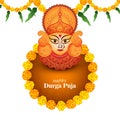 .Beautiful durga puja greeting card celebration background