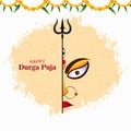 .Beautiful durga puja greeting card celebration background Royalty Free Stock Photo
