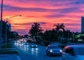 The Beautiful Dusk Over Hallandale Royalty Free Stock Photo