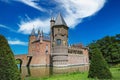 Beautiful dutch fairy tale water castle in green idyllic scenic landscape - Kasteel Heeswijk, Netherlands, Noord-Brabant Royalty Free Stock Photo