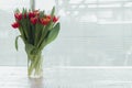 Beautiful Dutch tulips in a vase Royalty Free Stock Photo
