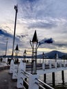Beautiful eagle and skies ,  Dataran Lang, Langkawi, Malaysia. Royalty Free Stock Photo