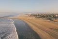 Beautiful early morning aerial sunrise view of the Venice beach in Los Angeles Royalty Free Stock Photo