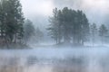 Early Morning Mist on Stockade Lake in the Black Hills of South Dakota