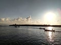 Beautiful early morning sunrise view at N4 Beach chennai