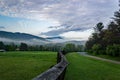 Early Morning View of the Blue Ridge Mountains and Sky Virginia, USA Royalty Free Stock Photo