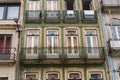 Porto, Portugal - July, 2017. Beautiful traditional quaint houses in the old, vintage and touristic ribeira district of Porto, Por