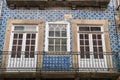 Porto, Portugal - July, 2017. Beautiful traditional quaint houses in the old, vintage and touristic ribeira district of Porto, Por