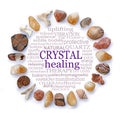 Beautiful Earth Crystals Circular Crystal Healing word cloud