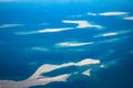 Beautiful earth and sea from a window airplane background