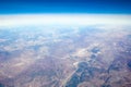 Beautiful earth and sea from a window airplane background