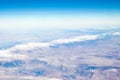 Beautiful earth and sea from a window airplane background