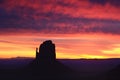 Beautiful East Mitten Butte Sunrise, Monument Valley Royalty Free Stock Photo