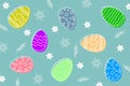 Beautiful Easter background with colorful eggs Royalty Free Stock Photo