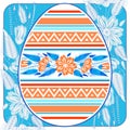 Colorful Happy Easter Egg for greeting card Royalty Free Stock Photo
