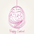 Beautiful Easter egg illustration Royalty Free Stock Photo