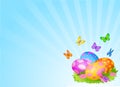 Beautiful Easter eggs background Royalty Free Stock Photo
