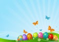 Beautiful Easter eggs background Royalty Free Stock Photo